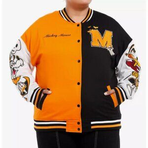 Her Universe Disney Halloween Split Oversized Varsity Jacket Plus Size 2X